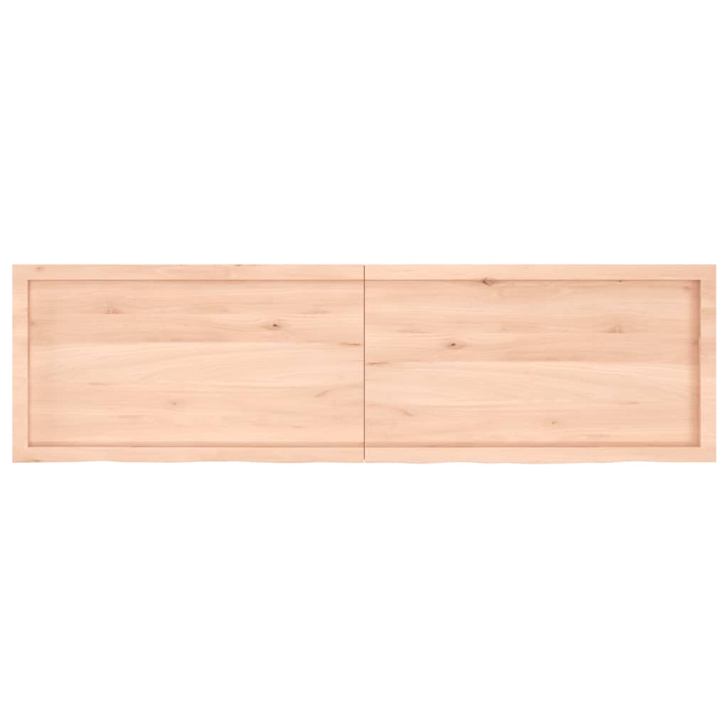 Table top 180x50x(2-6) cm solid untreated oak wood