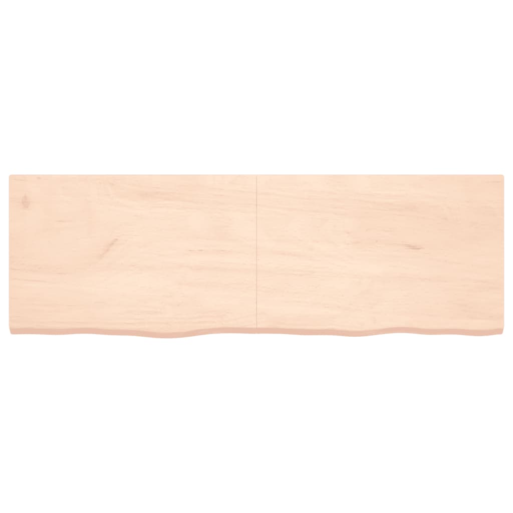 Table top 180x60x(2-4) cm solid untreated oak wood