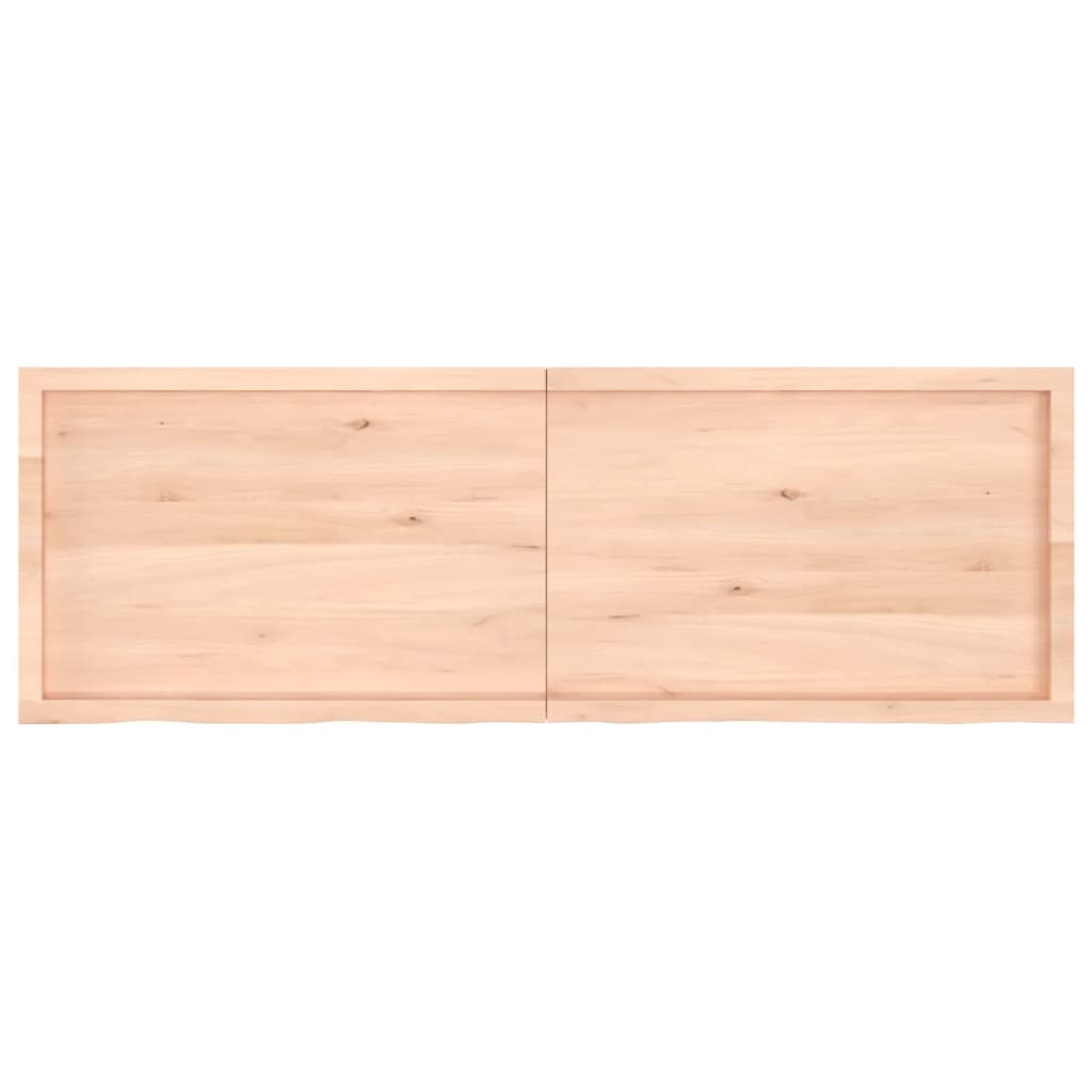 Table top 180x60x(2-4) cm solid untreated oak wood