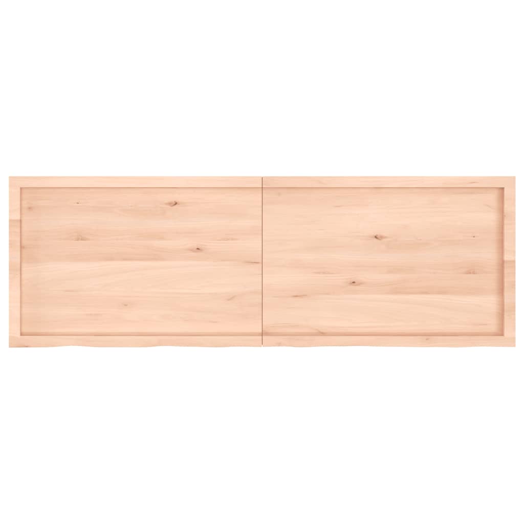 Table top 180x60x(2-6) cm solid untreated oak wood