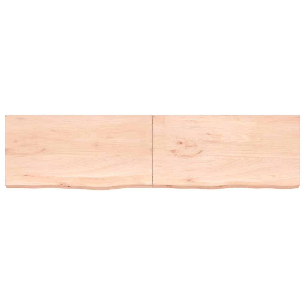 Table top 200x50x(2-6) cm solid untreated oak wood