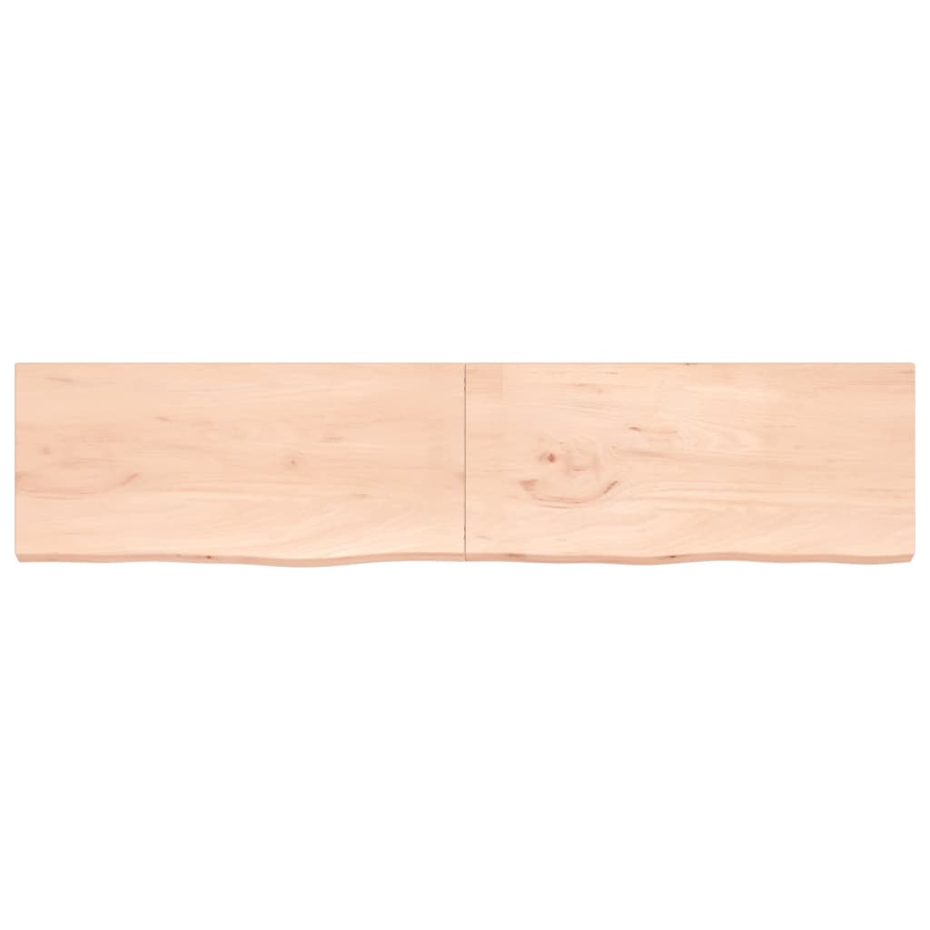 Table top 220x50x(2-4) cm solid untreated oak wood