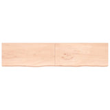 Table top 220x50x(2-4) cm solid untreated oak wood