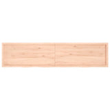 Table top 220x50x(2-4) cm solid untreated oak wood