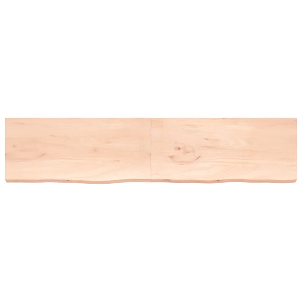 Table top 220x50x(2-6) cm solid untreated oak wood