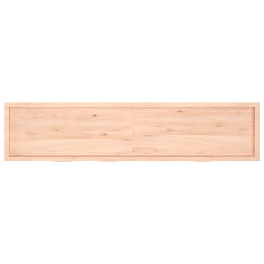 Table top 220x50x(2-6) cm solid untreated oak wood