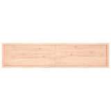 Table top 220x50x(2-6) cm solid untreated oak wood