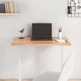 Light brown table top 80x40x2 cm treated oak wood