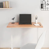 Light brown table top 80x50x2 cm treated oak wood