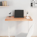 Light brown table top in treated solid oak wood