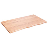 Light brown table top 100x60x2 cm treated oak wood