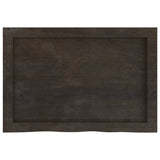 Dark brown table top solid treated oak wood