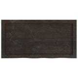 Dark brown table top solid treated oak wood