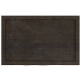 Dark brown table top solid treated oak wood