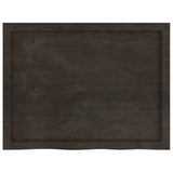 Dark brown table top solid treated oak wood