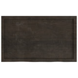 Dark brown table top solid treated oak wood