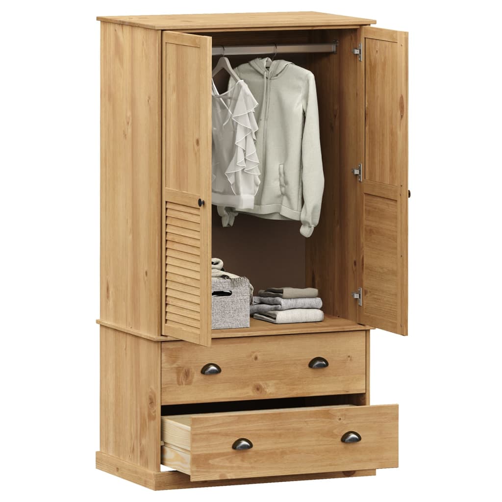 Garde-robe VIGO 90x55x176 cm bois massif de pin