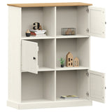 Bibliothèque VIGO blanc 90x35x114,5 cm bois massif de pin