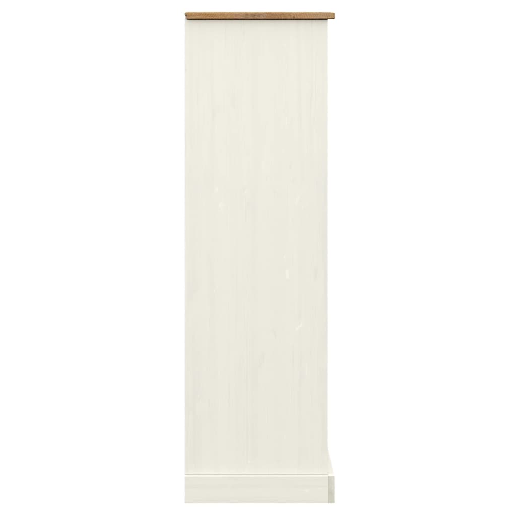 Bibliothèque VIGO blanc 90x35x114,5 cm bois massif de pin