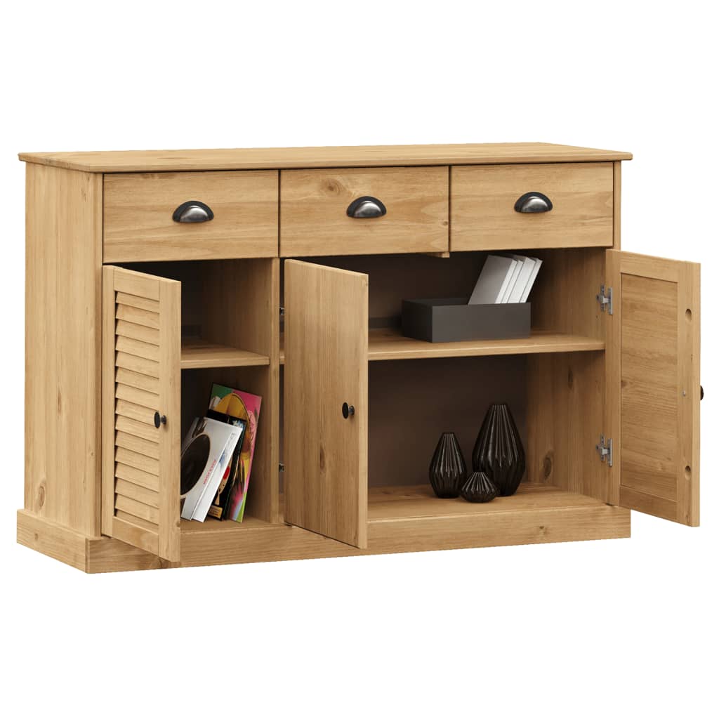 Buffet avec tiroirs VIGO 113x40x75 cm bois massif de pin