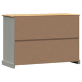 Sideboard mit Schubladen VIGO 113x40x75 cm graues massives Kiefernholz