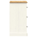 Buffet avec tiroirs VIGO 78x40x75 cm blanc bois massif de pin