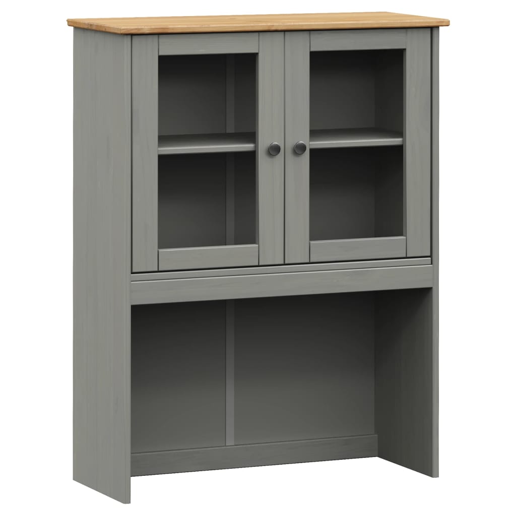 Dessus de commode VIGO gris 78x30x100 cm bois massif de pin