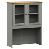 Dessus de commode VIGO gris 78x30x100 cm bois massif de pin