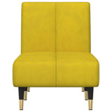 Chaise longue jaune velours