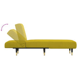 Chaise longue jaune velours