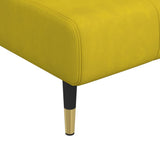 Chaise longue jaune velours