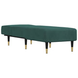 Chaise longue vert foncé velours