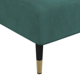 Chaise longue vert foncé velours