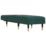 Chaise longue vert foncé velours