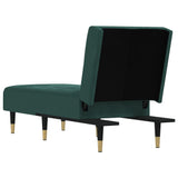 Chaise longue vert foncé velours