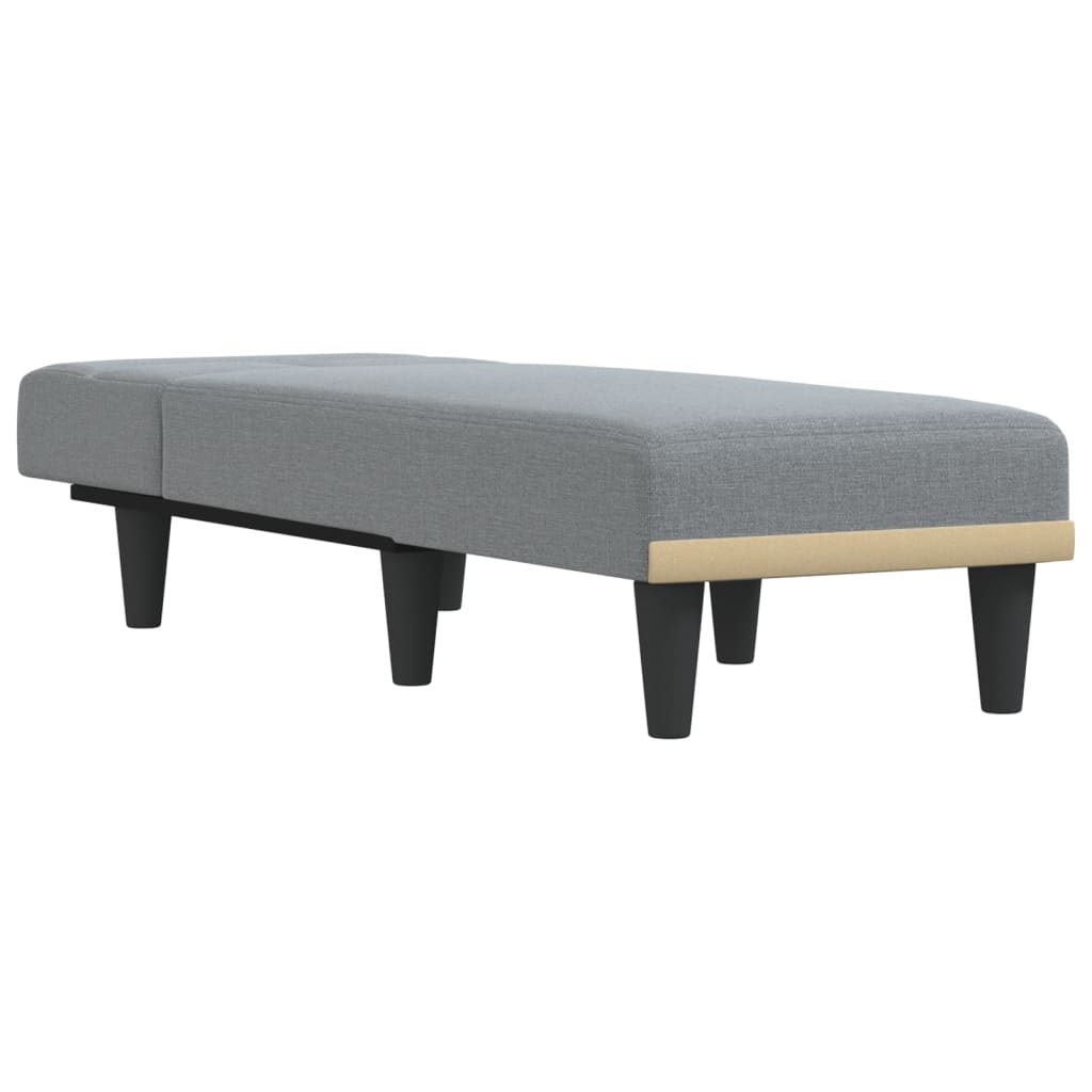 Chaise longue gris clair tissu