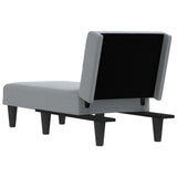 Chaise longue gris clair tissu