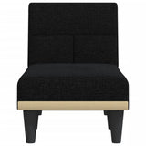 Chaise longue noir tissu