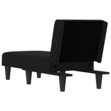 Chaise longue noir tissu