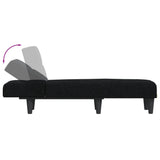 Chaise longue noir tissu