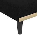 Chaise longue noir tissu