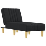 Chaise longue noir tissu