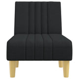 Chaise longue noir tissu