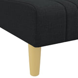 Chaise longue noir tissu