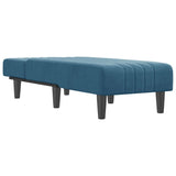 Chaise longue bleu velours