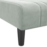 Chaise longue gris clair velours