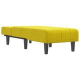 Chaise longue jaune velours