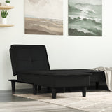 Chaise longue noir tissu