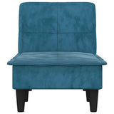 Chaise longue bleu velours