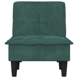 Chaise longue vert foncé velours